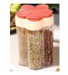 Multifunction 1pcs Flower Shaped Multi Grid Pink Seasoning Box Plastic Spice Jar For Kitchen